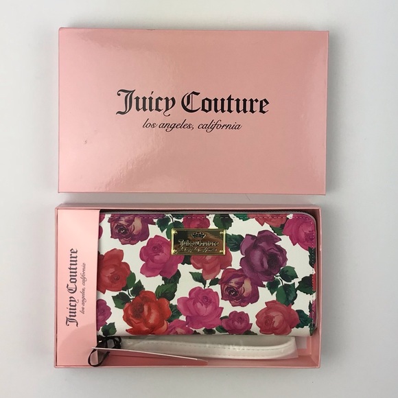 Juicy Couture Handbags - JUICY COUTURE ROSE FLORAL ZIP AROUND WALLET
